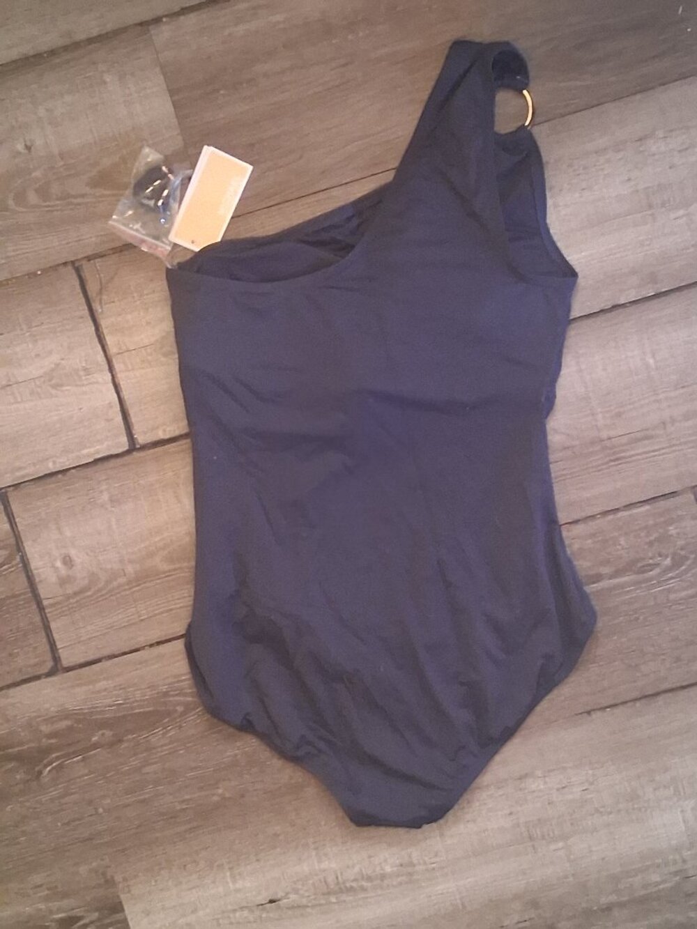 New Michael Kors 16W one shoulder navy swimsuit 16 $124.+ NWT
